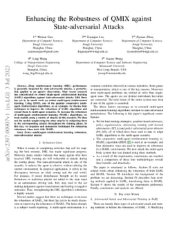 Enhancing the Robustness of QMIX against State-adversarial Attacks