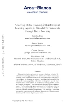 Achieving Stable Training of Reinforcement Learning Agents in Bimodal
  Environments through Batch Learning