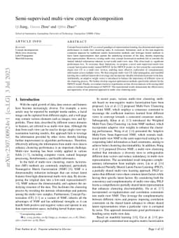Semi-supervised multi-view concept decomposition