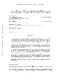 Neural Chronos ODE: Unveiling Temporal Patterns and Forecasting Future
  and Past Trends in Time Series Data