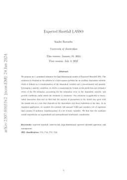 Expected Shortfall LASSO