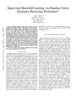 Supervised Manifold Learning via Random Forest Geometry-Preserving
  Proximities