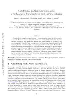 Conditional partial exchangeability: a probabilistic framework for
  multi-view clustering