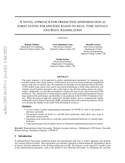 A novel approach for predicting epidemiological forecasting parameters
  based on real-time signals and Data Assimilation
