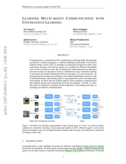 Learning Multi-Agent Communication with Contrastive Learning