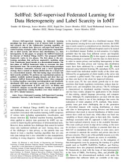 SelfFed: Self-Supervised Federated Learning for Data Heterogeneity and Label Scarcity in Medical Images