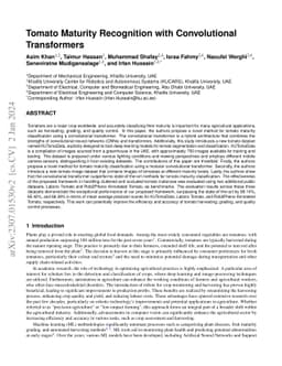 Tomato Maturity Recognition with Convolutional Transformers