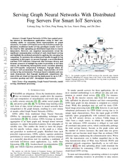 Serving Graph Neural Networks With Distributed Fog Servers For Smart IoT
  Services