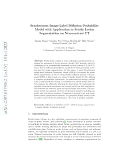 Synchronous Image-Label Diffusion Probability Model with Application to
  Stroke Lesion Segmentation on Non-contrast CT