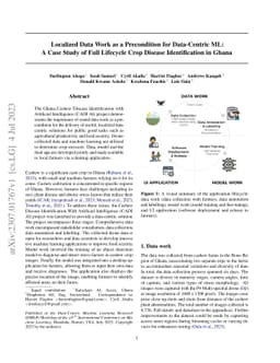 Localized Data Work as a Precondition for Data-Centric ML: A Case Study
  of Full Lifecycle Crop Disease Identification in Ghana