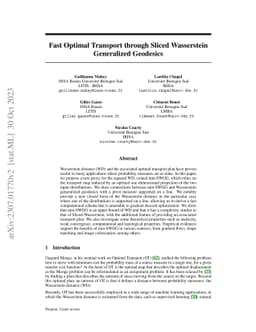 Fast Optimal Transport through Sliced Wasserstein Generalized Geodesics