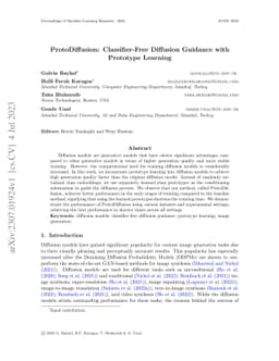 ProtoDiffusion: Classifier-Free Diffusion Guidance with Prototype
  Learning