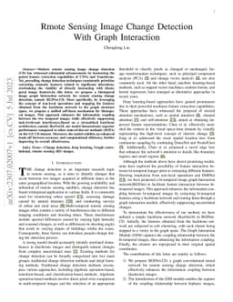 Remote Sensing Image Change Detection with Graph Interaction
