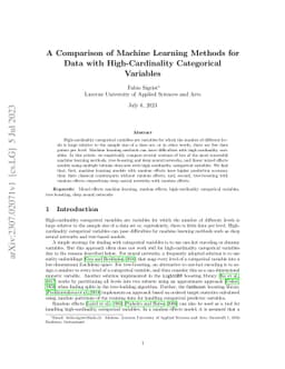 A Comparison of Machine Learning Methods for Data with High-Cardinality
  Categorical Variables