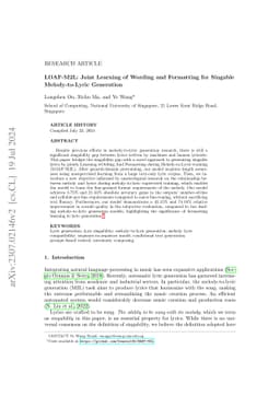 LOAF-M2L: Joint Learning of Wording and Formatting for Singable
  Melody-to-Lyric Generation