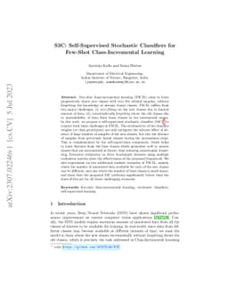 S3C: Self-Supervised Stochastic Classifiers for Few-Shot
  Class-Incremental Learning