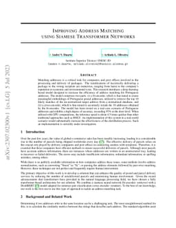 Improving Address Matching using Siamese Transformer Networks