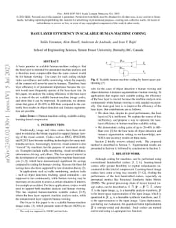 Base Layer Efficiency in Scalable Human-Machine Coding