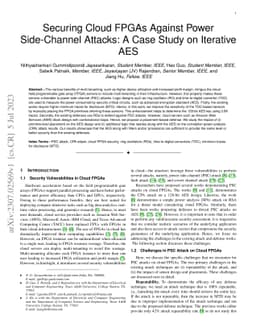 Securing Cloud FPGAs Against Power Side-Channel Attacks: A Case Study on
  Iterative AES