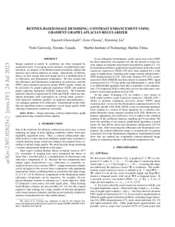 Retinex-based Image Denoising / Contrast Enhancement using Gradient
  Graph Laplacian Regularizer