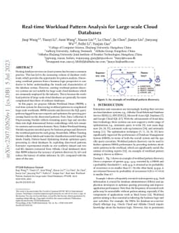 Real-time Workload Pattern Analysis for Large-scale Cloud Databases