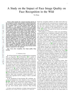 A Study on the Impact of Face Image Quality on Face Recognition in the
  Wild