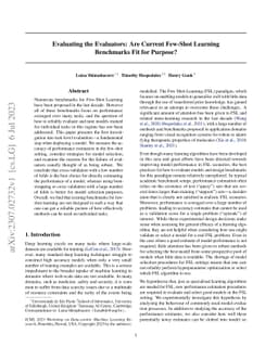 Evaluating the Evaluators: Are Current Few-Shot Learning Benchmarks Fit
  for Purpose?