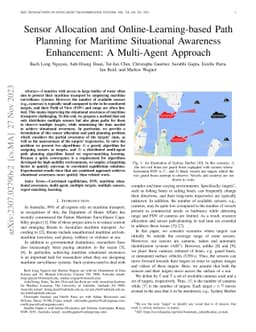 Sensor Allocation and Online-Learning-based Path Planning for Maritime
  Situational Awareness Enhancement: A Multi-Agent Approach