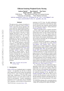 Efficient Semiring-Weighted Earley Parsing