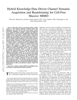 Hybrid Knowledge-Data Driven Channel Semantic Acquisition and
  Beamforming for Cell-Free Massive MIMO