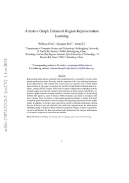 Attentive Graph Enhanced Region Representation Learning