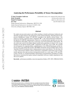 Analyzing the Performance Portability of Tensor Decomposition