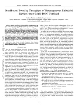 OmniBoost: Boosting Throughput of Heterogeneous Embedded Devices under
  Multi-DNN Workload