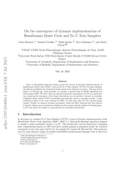 On the convergence of dynamic implementations of Hamiltonian Monte Carlo
  and No U-Turn Samplers