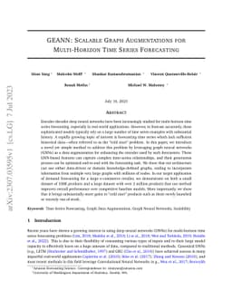 GEANN: Scalable Graph Augmentations for Multi-Horizon Time Series
  Forecasting