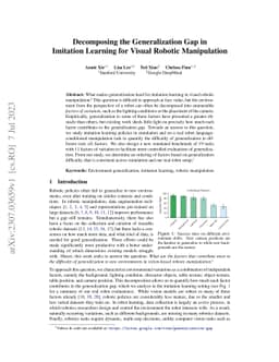 Decomposing the Generalization Gap in Imitation Learning for Visual
  Robotic Manipulation
