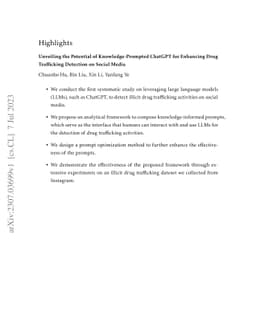 Unveiling the Potential of Knowledge-Prompted ChatGPT for Enhancing Drug
  Trafficking Detection on Social Media