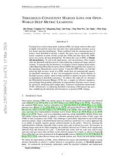 Threshold-Consistent Margin Loss for Open-World Deep Metric Learning