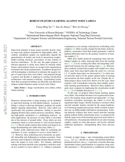 Robust Feature Learning Against Noisy Labels