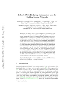 InfLoR-SNN: Reducing Information Loss for Spiking Neural Networks