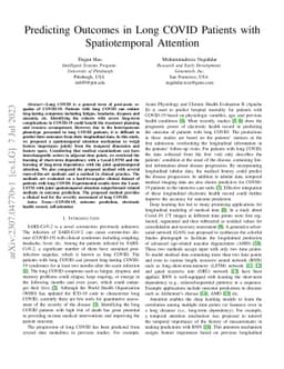 Predicting Outcomes in Long COVID Patients with Spatiotemporal Attention