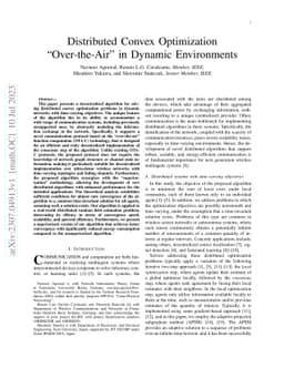 Distributed Convex Optimization "Over-the-Air" in Dynamic Environments