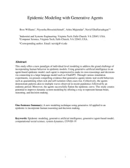 Epidemic Modeling with Generative Agents