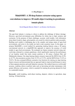 MinkSORT: A 3D deep feature extractor using sparse convolutions to
  improve 3D multi-object tracking in greenhouse tomato plants