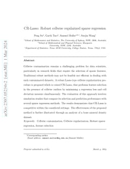 CR-Lasso: Robust cellwise regularized sparse regression