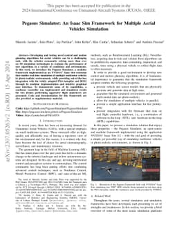 Pegasus Simulator: An Isaac Sim Framework for Multiple Aerial Vehicles
  Simulation