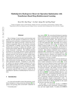 Multiobjective Hydropower Reservoir Operation Optimization with
  Transformer-Based Deep Reinforcement Learning