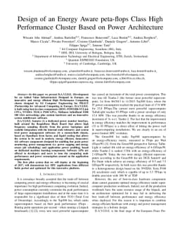 Design of an energy aware petaflops class high performance cluster based
  on power architecture