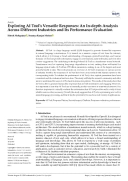 Exploring AI Tool's Versatile Responses: An In-depth Analysis Across
  Different Industries and Its Performance Evaluation