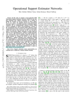 Operational Support Estimator Networks